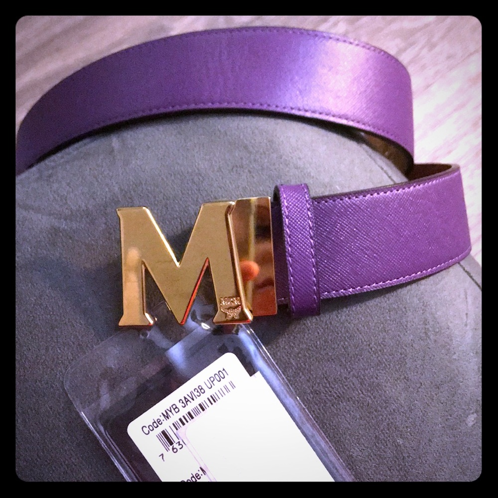 MCM Leather Reversible Belt